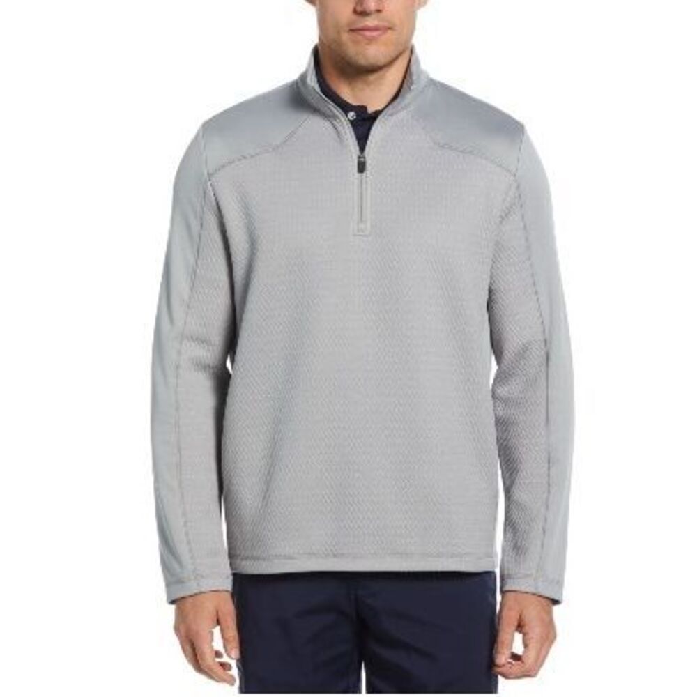 PGA Tour NWT Lux on Lux Long Sleeve Quarter-Zip Sweatshirt Quarry Heather